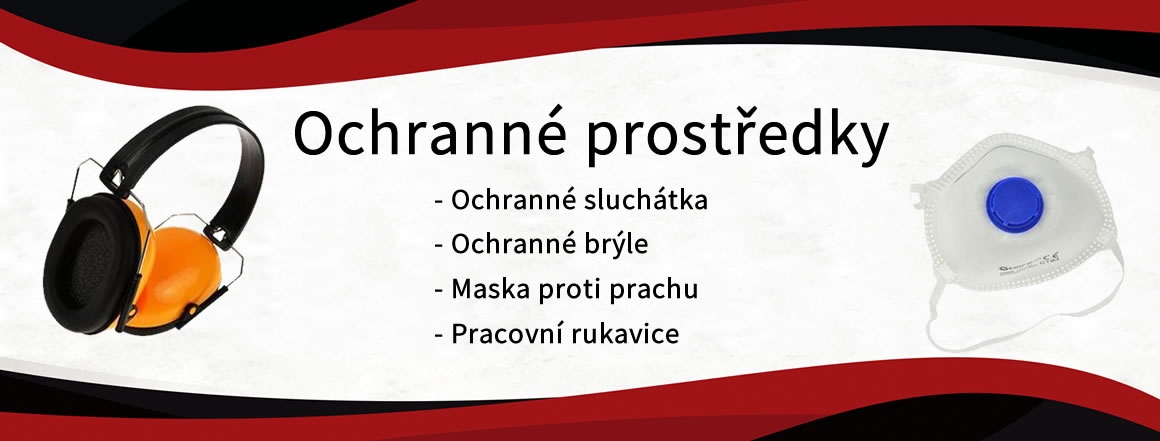 Ochranne sluchatka, Ochranné brýle, Maska proti prachy