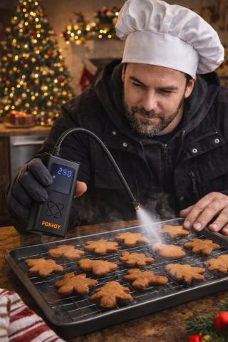 Keď sa perníky pečú rýchlejšie než chladnú… 🥵🍪 Mechanik zapína AirFoxGo – mini kompresor, maxi využitie. Kolesá...