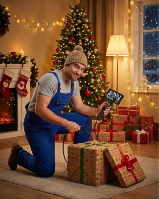 Ako zistiť, čo je v balíku bez trhania papiera? A) čary B) endoskop od Foxigy ✅ 🎁+👀 = 😉 👉 Link v bio.